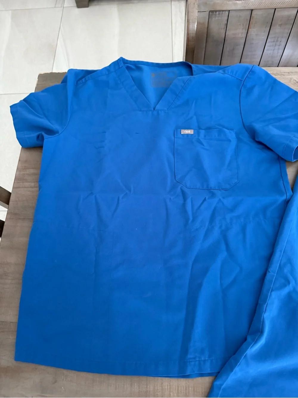 Figs Royal Blue V-Neck Medical Top